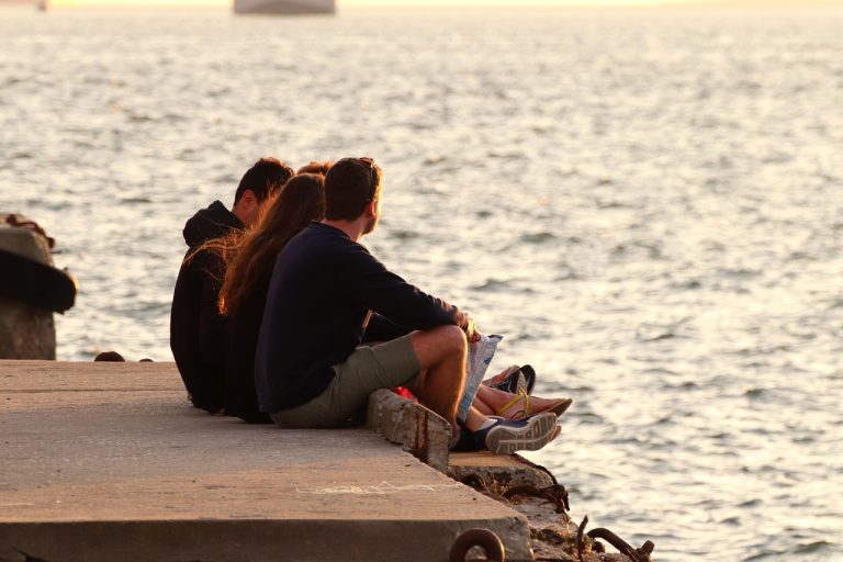 youth, group, water, nature, vacations, sea, sunset, friendship, clique, relax, afterglow, backlighting, fun, riverbank, port, quitting time-3465038.jpg
